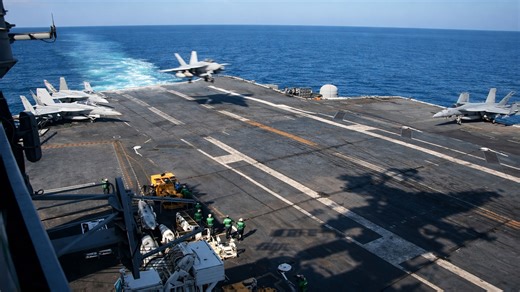 Flight operations aboard USS Nimitz during deployment