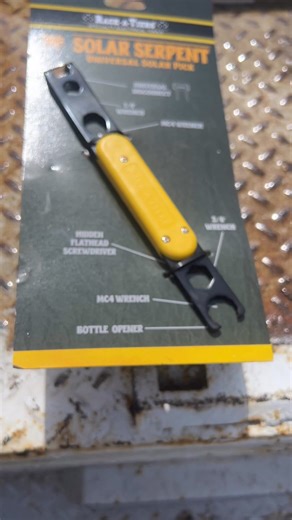 Well if I don’t need need help with the PV connectors it has a bottle opener too…. 🤔 been searching for a good PV disconnect tool and looking forward to testing this one out. I’ve been using cheap one off Amazon and a small flat head screw driver to pull the stubborn ones apart. | Solar Goat
