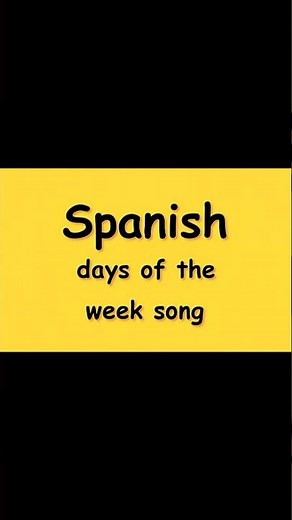 Spanish days of the week song -#spanish #learnspanish #spanishshorts #rockamani