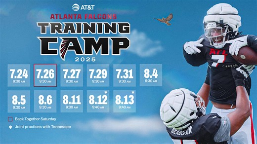 2025 Training Camp: Falcons announce open practice dates