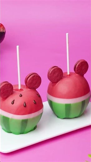 DIY Watermelon Mickey Cake Pops 🍉 #shorts