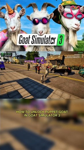 How to unlock Puppet goat in Goat Simulator 3 #shorts #goatsimulator3
