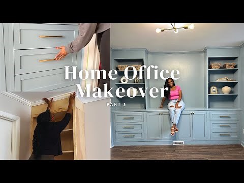 The Office Makeover is FINALLY COMPLETE | DIY Custom Built-in Cabinets