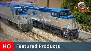 As we close out our Virtual Spring Train Show, we're taking a look at two new Amtrak models now available in HO scale! Check them out in our latest Featured Product Video! Shop the Atlas Dash 8 Series: http://bit.ly/2kOrkFO Shop the Athearn Roundhouse GP38 Series: https://bit.ly/3xWxxAb | M.B. Klein Inc. / modeltrainstuff.com