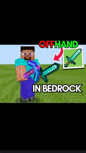 *OFFHAND* 🤯comming in Bedrock | Minecraft #minecraft #minecraftbedrock #steelwing #minecraftshorts