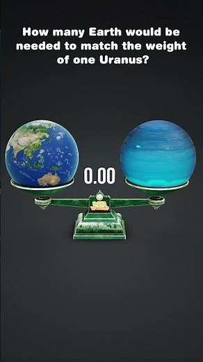 How Many Earths Equal the Mass of Neptune & Uranus? 🌍🪐 | Planet Weight Comparison | #shorts