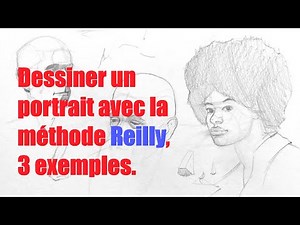 Drawing a portrait using the Reilly method, 3 examples.