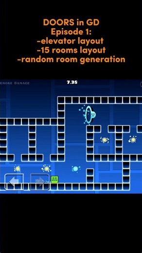 DOORS in GD! 1: layout of 15 rooms, room generation