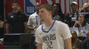 Welcome to the NBA, Cooper Flagg! 🏀 The Dallas Mavericks rookie slams home his 1st #NBA bucket vs. the #Lakers at #NBASummerLeague -- and follows it up with a mid-range jumper. #Mavs teammate Kyrie Irving loving it, as he cheers from the crowd in Las Vegas. . . . . 🎥ESPN/KFAA 29 #MFFL #dallas #mavericks #dallasmavericks #CooperFlagg #duke #nbadraft #basketball #hoops #fyp #NBASummer #kyrie #kyrieirving | Jonah Javad