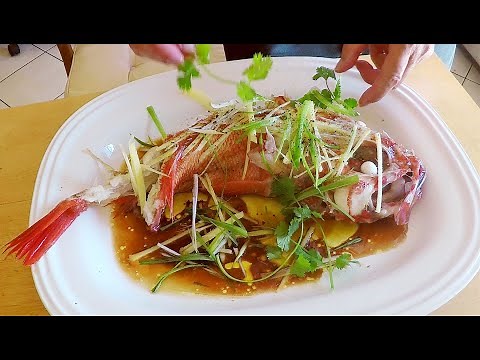 How to Steam A Rock Cod With Ginger And Scallion.