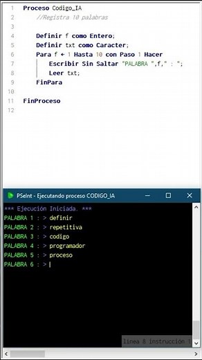 🟡 PSeInt : Hacer un algoritmo que muestre una cadena de texto 10 veces, usando ciclo repetitivo para