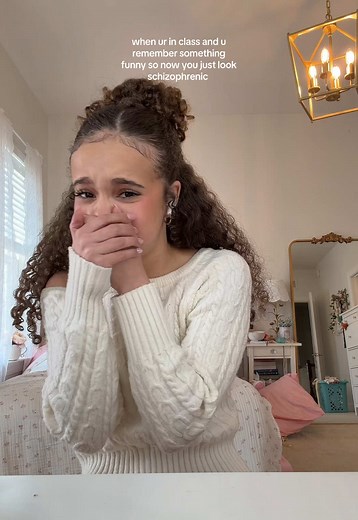 got people thinking im crazy #fyp #relatable #curlyhair #funny #school | Curly Hair
