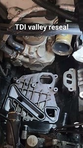 3.0 TDI valley reseal - coolant leak #automotive #automobile #diesel #mechanic #tdi #audi #oilseal