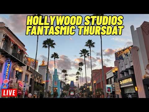 🔴Live: Disney's Hollywood Studios Fantasmic at 8, 9:30pm on Thursdat at Walt Disney World 2/19/2026