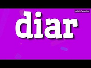 DIAR - HOW TO SAY DIAR?