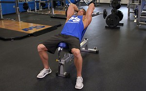 EZ Bar Incline Skullcrusher