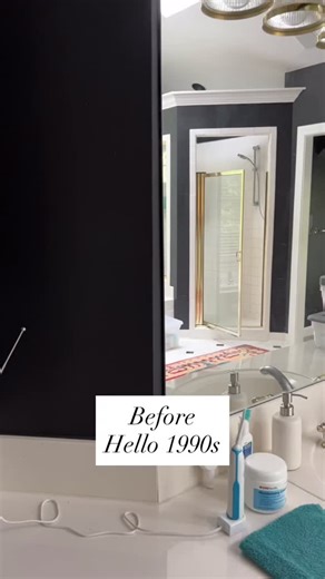 90s homes often include generous bathroom spaces. But, the finishes and details are becoming woefully dated. A full gut at this bath yielded a stunning new design, heated floors, a larger shower and improved storage. | Alair Homes Decatur