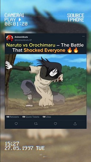 naruto vs orochimaru the battle that shocked evryone 🔥 #naruto #orochimaru #anime #shorts #video