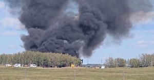 Oil well fire northwest of Calgary