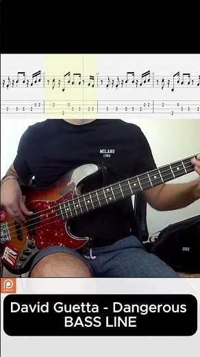 David Guetta - Dangerous BASS COVER + TAB + SCORE #bassplayersofinstagram #music #bassfeatured