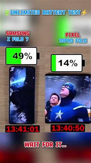 ⚡☠️ SAMSUNG Z FOLD 7 VS PIXEL 10PRO FOLD BATTERY TEST!!