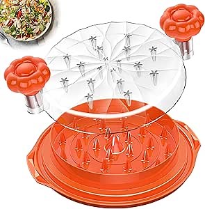 Chicken Shredder Tool Twist Large - 10'' Pro Meat Shredders for Chicken Breast,Visible Kitchen Gadgets Grinder Machine with Brush,Strong Anti-Slip Strip,Ergonomic Handle,BPA Free (Orange)