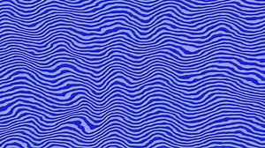 Animation of abstract blue wavy lines background
