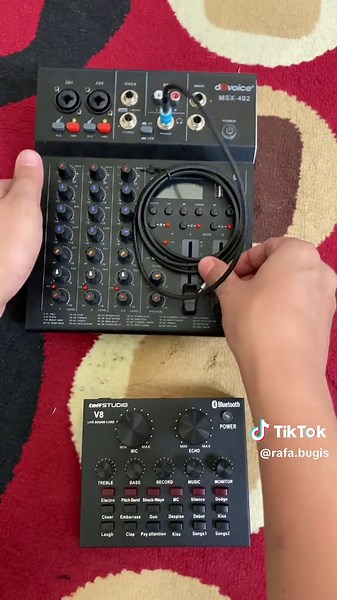 How to Connect Mixer DB Voice MSX402 to Soundcard V8