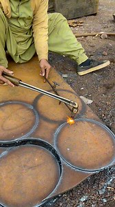 12mm Iron Sheet 10”inch Circle Cutting With Hand Gas Cutter #fypシviralシ #trendingreelsvideo #reelsvideoシ | Agro Skills