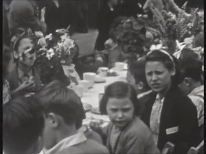 VE Celebrations in London - 1945. Cyril Rickert's film of a street party on Ridsdale Road, London, held to celebrate victory in Europe - via London Screen Archives | Flashbak