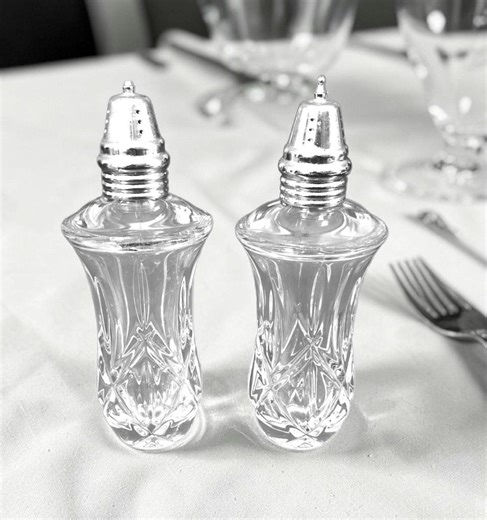 Gorham Crystal Salt and Pepper Shakers. - Etsy
