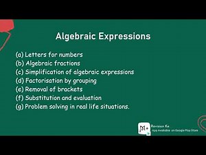 Algebraic Expressions | Intro | Form 1 Mathematics KCSE Revision