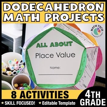 4th Grade Math Review Crafts, Activities, Dodecahedron Math Projects