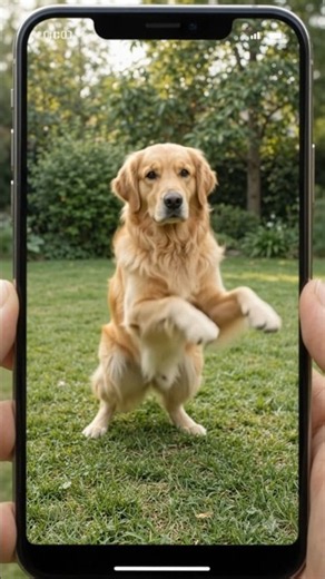 Golden Retriever Dancing Like a Human! 😂🐶 #Shorts