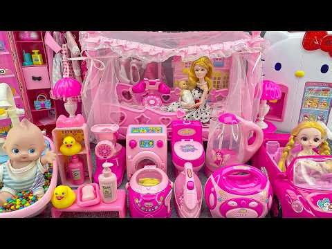 18 Minutes Satisfying with Unboxing Barbie Princess Pink Kitchen,Rock Bed Play Set Review Toys｜ASMR