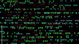 Hacker style random number code background. Hacker-style random number code for the theme of Internet security concept.