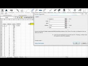 Brown's simple exponential smoothing in Excel - Part 2