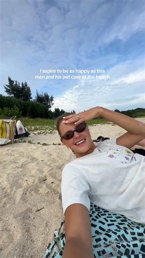 1.7K views · 29 reactions | Just two besties living their best life  #unexpected #cow #beachday #summervibe | beckyleeinoki | Facebook