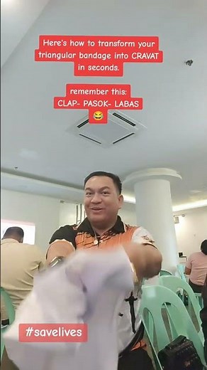 Triangular bandage to Cravat