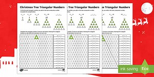 Christmas Tree Triangular Numbers Differentiated Maths Activity