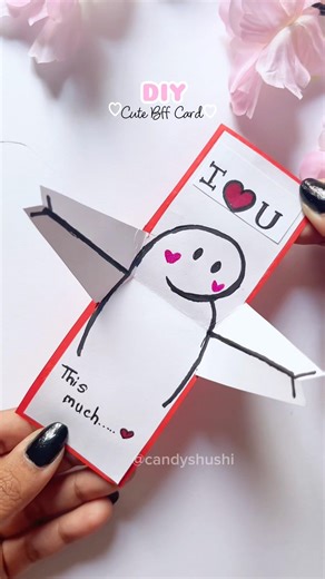 DIY Bff/Love Card❤️😍😱 #art #craft #shorts #viral