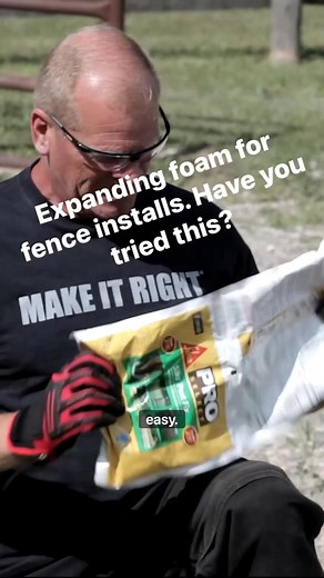 For fence installs, I prefer an expanding foam, which replaces two bags of concrete. It’s called Sika Post Fix — an easy-to-prepare, mix-in-the-bag and fast setting polyurethane foam👍 | Mike Holmes