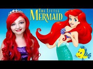 Kids Makeup & DRESS UP Princess Ariel - The Little Mermaid Disney Costume Mermaid Tail