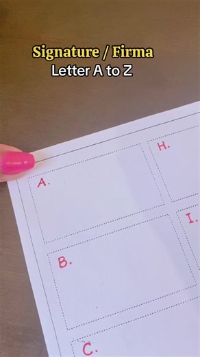 Signature Ideas from A to Z