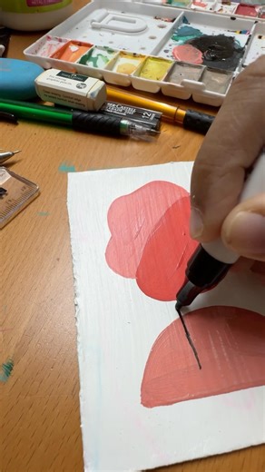 Acrylic Valentine Boho Art Painting | Acrylic Art Tutorial♥️ #howto #valentinesday #youtube #viral