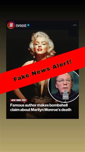 🛑 Fake News Alert! Six months before Marilyn’s 100th birthday, at least one author is already reviving long-discredited theories about her death. A new James Patterson book claims she was “murdered” and involved in “dangerous waters,” repeating familiar claims about the Kennedys, Frank Sinatra, the mob, and Jack Clemmons, and are simply not true. ✅ Fact #1: Every murder conspiracy was thoroughly investigated and dismissed during the 1982 reinvestigation into the circumstances of Marilyn’s passi