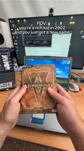 I love the installing experience / track is the river of belief - enigma #retrotech #morrowind