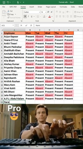 Format cells in excel 😱 #excel #office #spreadsheet