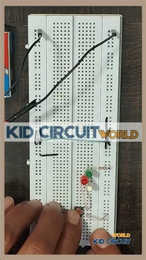 One Button, 3 LEDs | Simple Breadboard Circuit 🔴🟢🔵 | Kid Circuit World