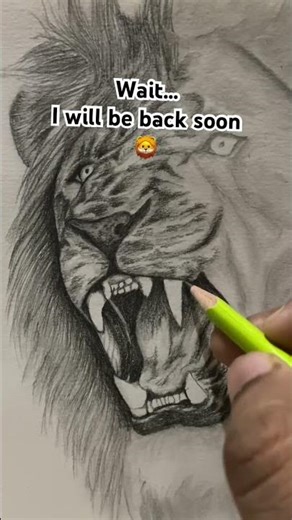 This Isn’t a Sketch… It’s a LION 😱🦁 #drawing #shortsindia #sketch #lion